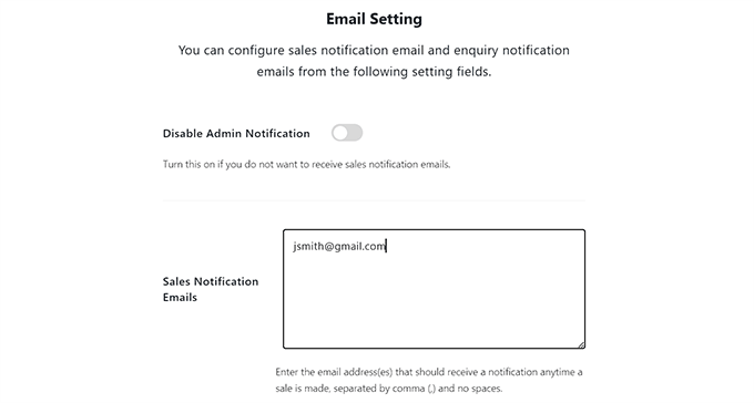 Configure email settings