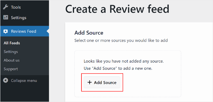 Adding a new review feed source on Reviews Feed Pro plugin