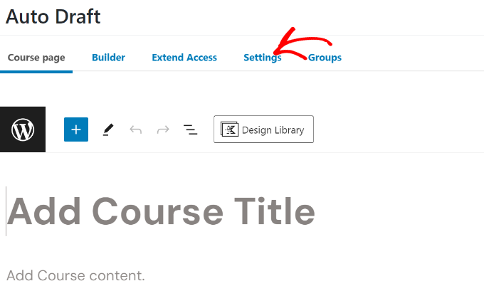 Enter title and description for your course