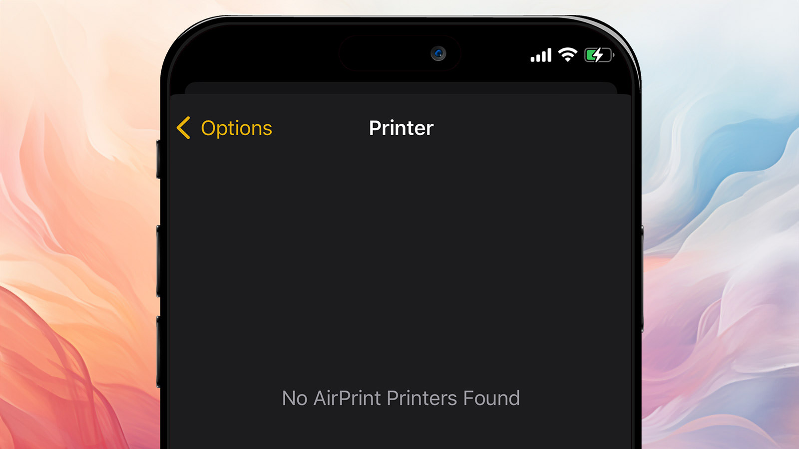 airprint printer not found