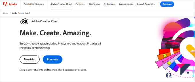 Sign up for adobe creative cloud