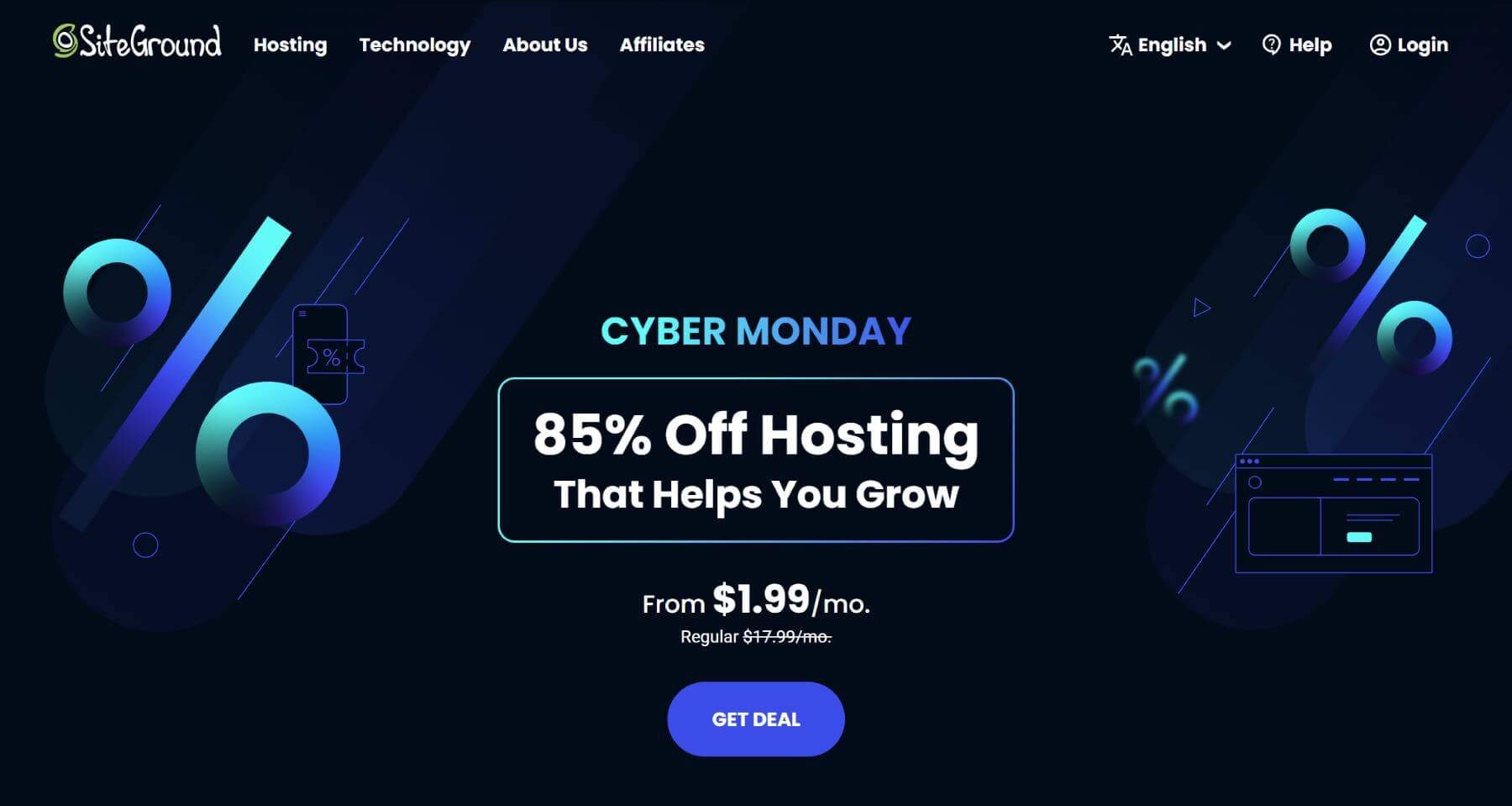 Siteground Hosting Cyber Monday