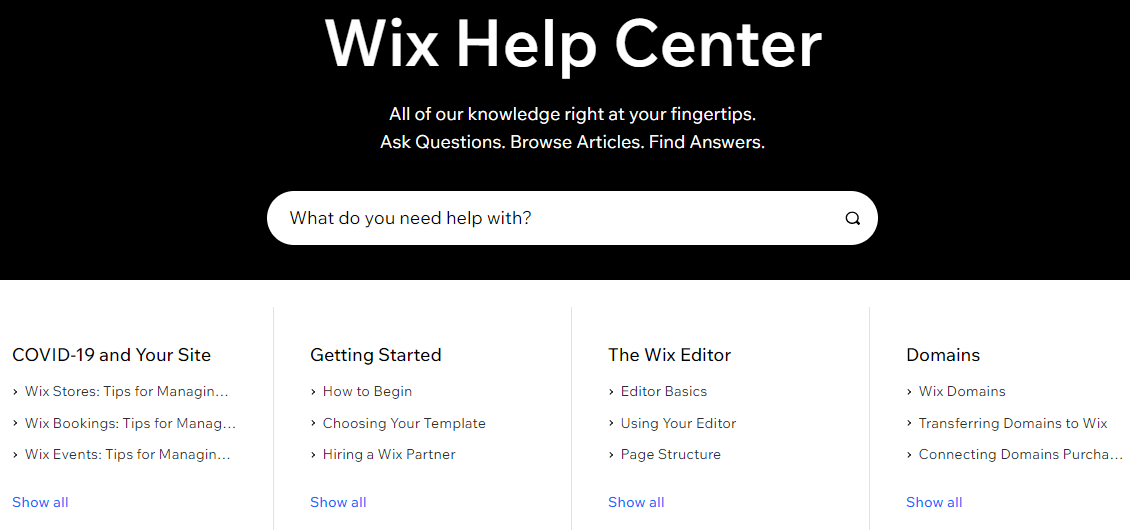 Wix Help Center