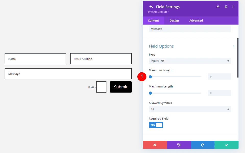 How to Set a Minimum Length for Contact Form Fields