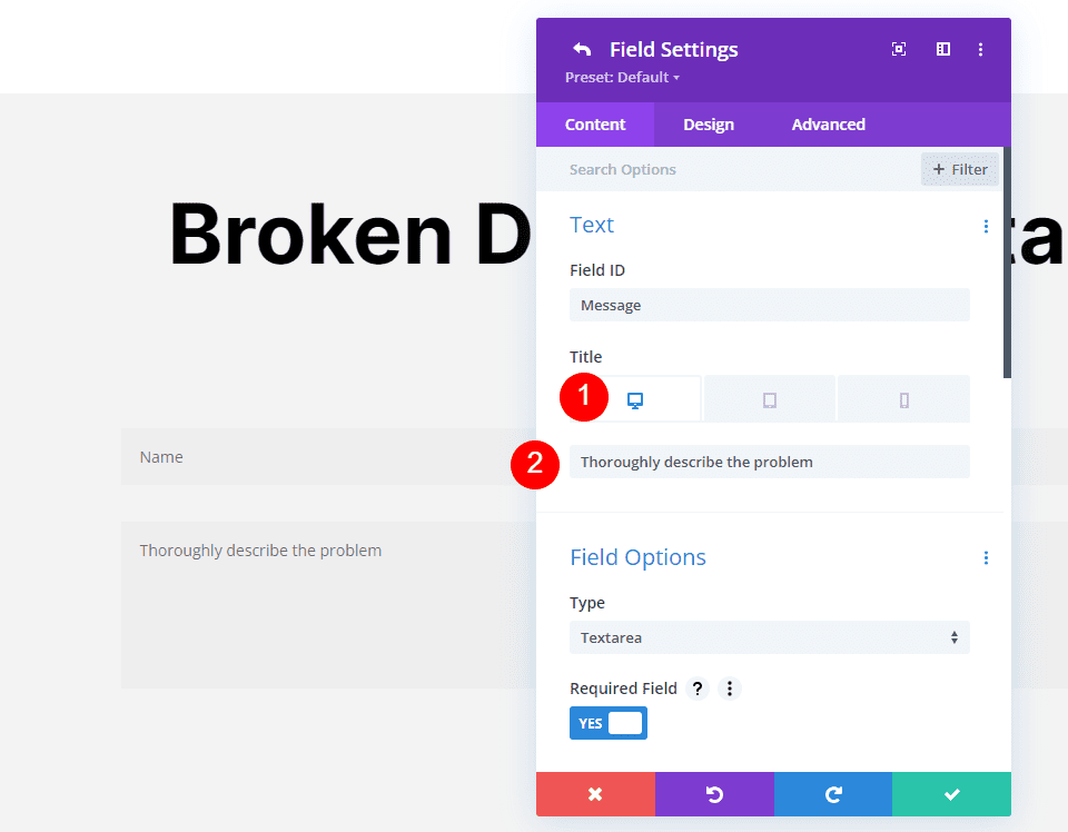 Minimum Length for Contact Form Fields Example