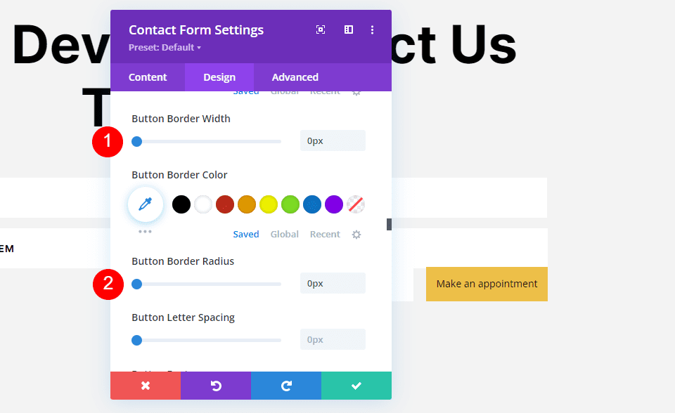 Minimum Length for Contact Form Fields Example