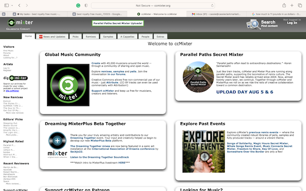 where to find royalty free music, ccMixter