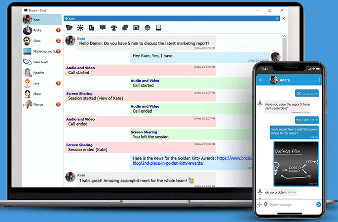 Brosix is a user-friendly messaging platform with a secure private team network