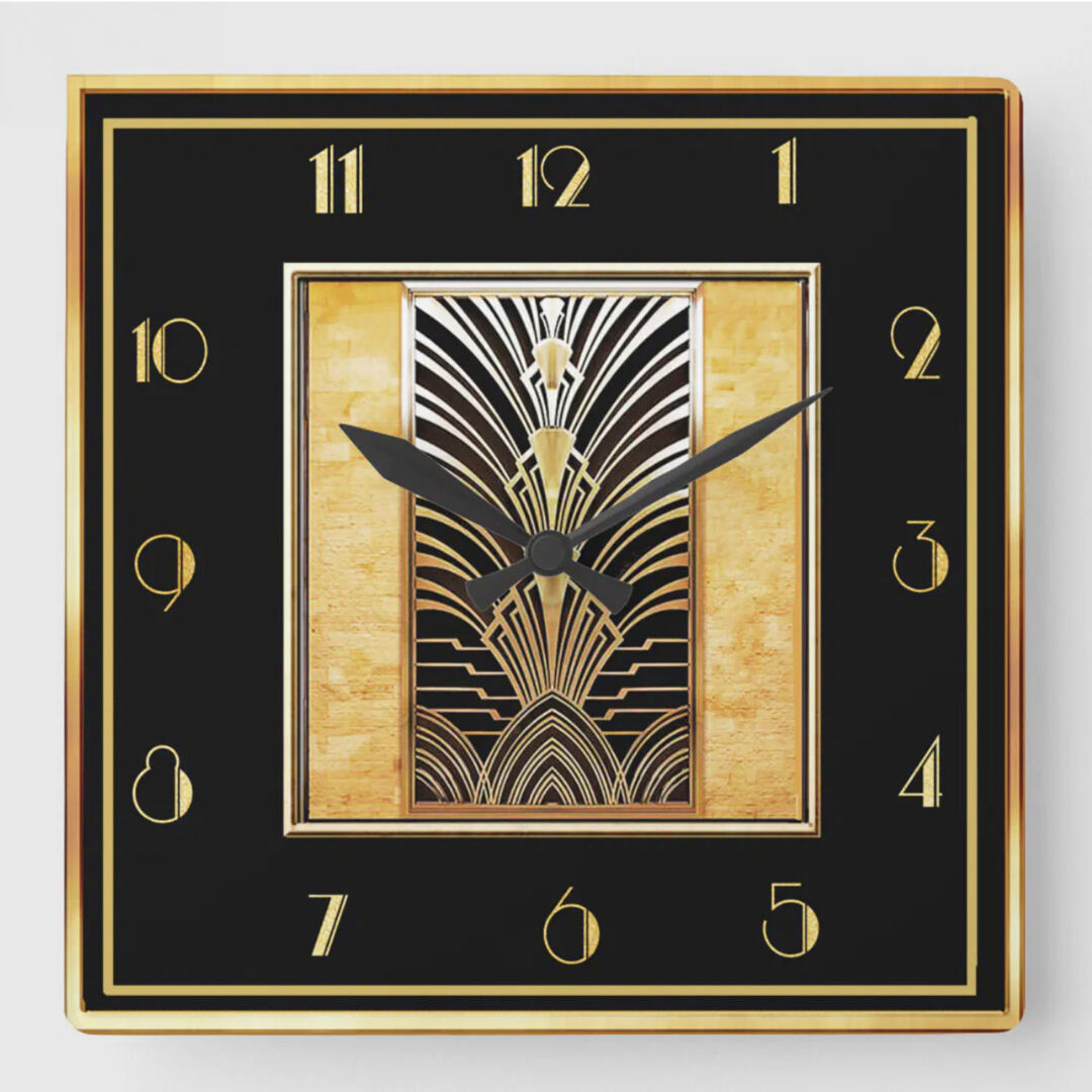 Art Deco Square Clock