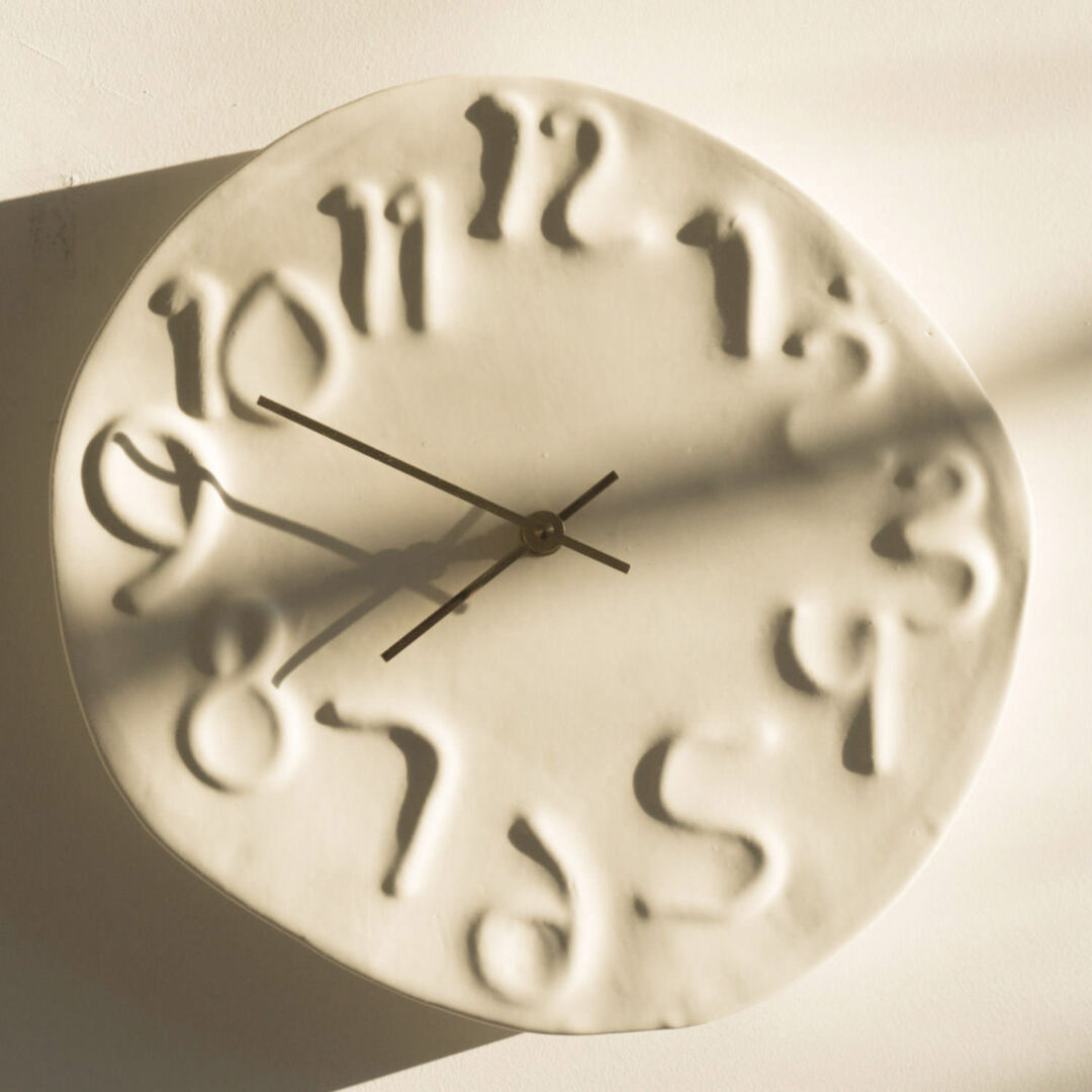 Embossed Number Clock