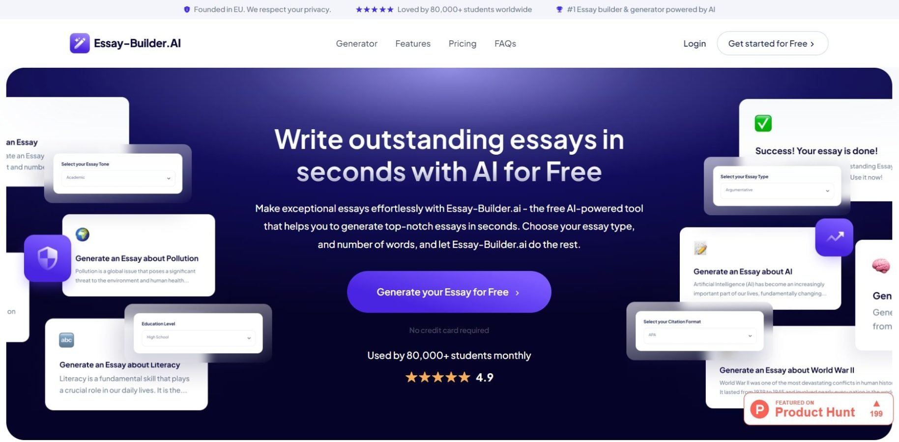 Essay builder AI