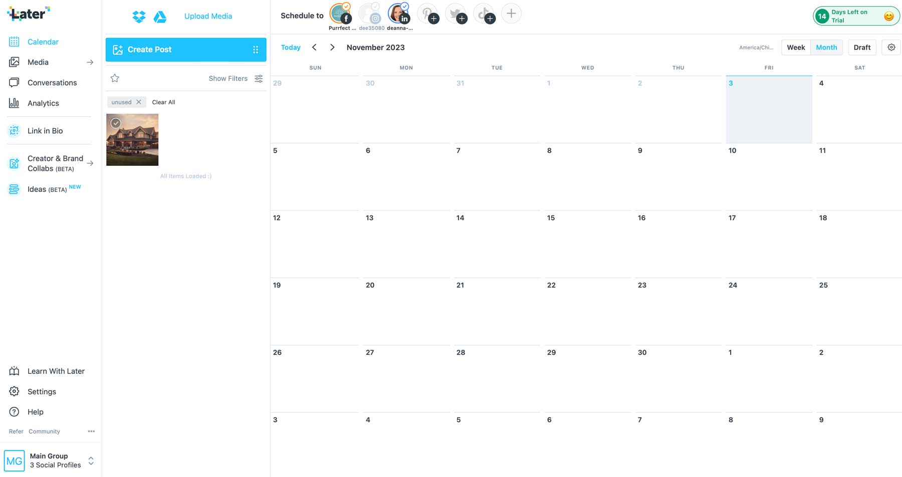 Later calendar view