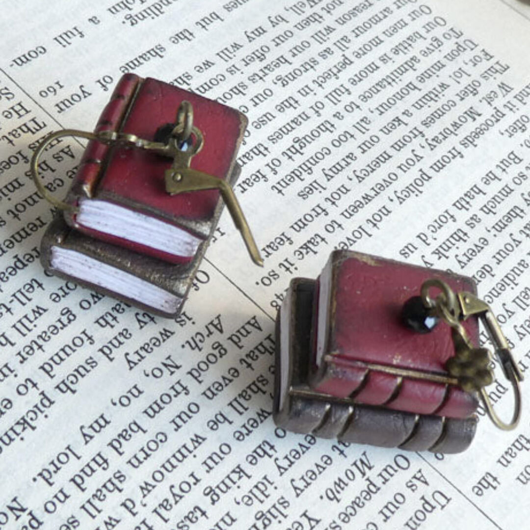 Mini Book Earrings