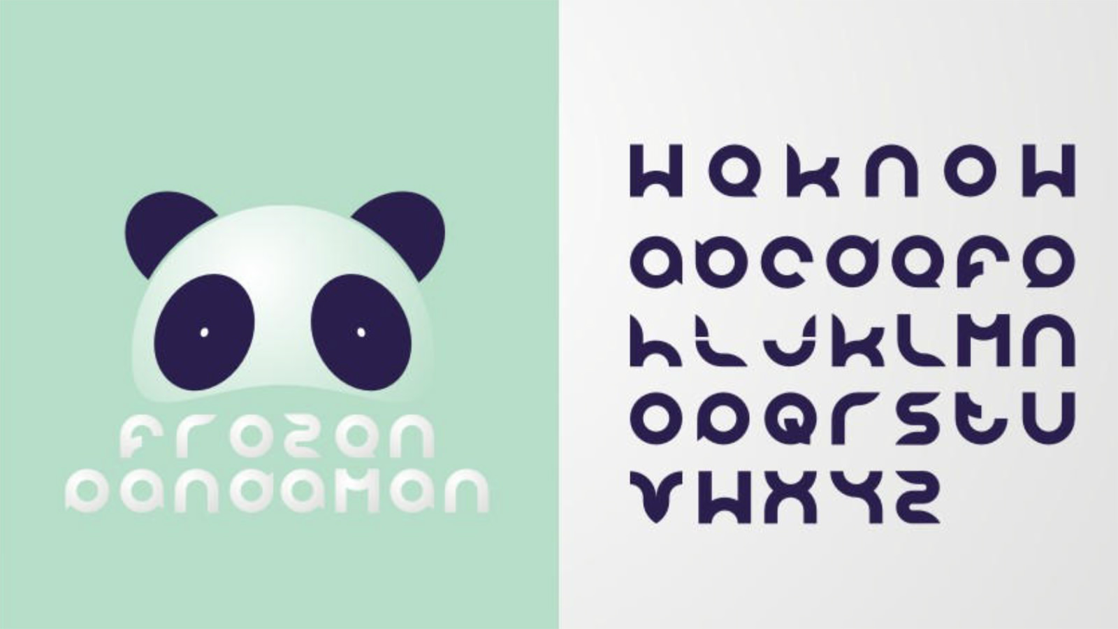 Pandaman font visual