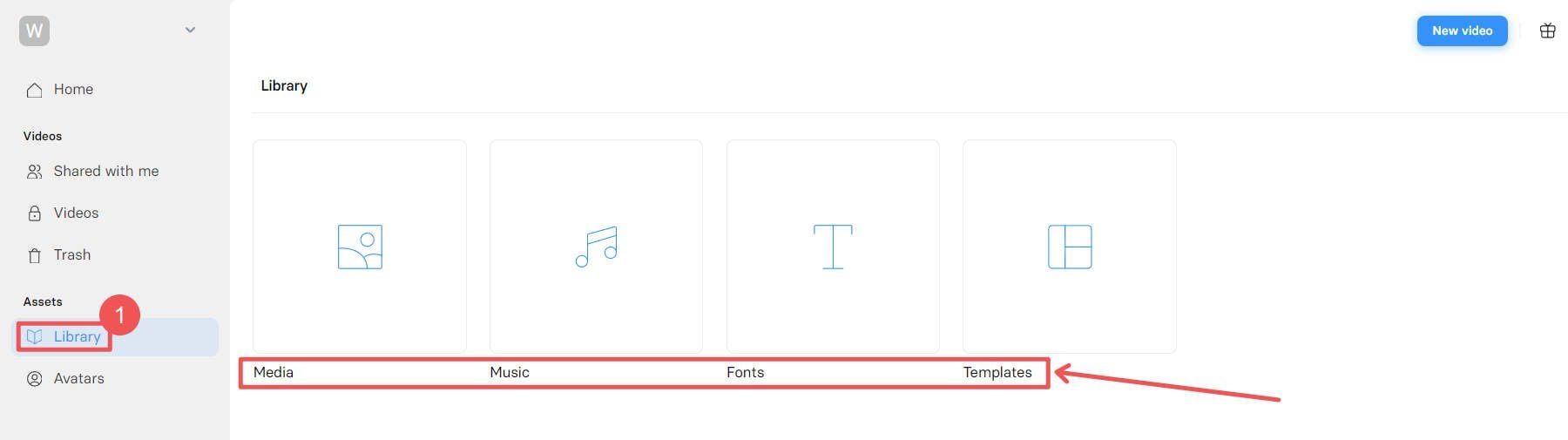 Synthesia Review Media Library