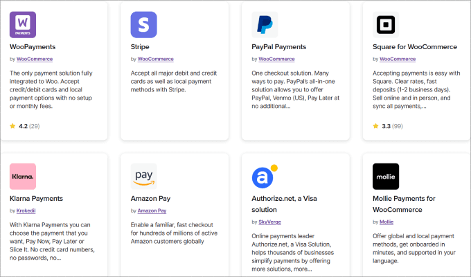 WooCommerce payment gateways