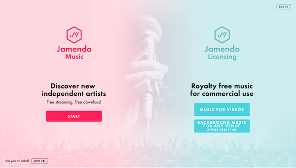 Best royalty free music, Jamendo