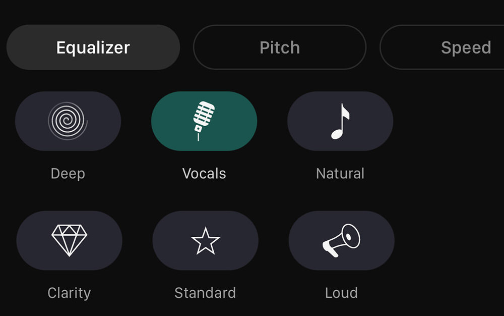 Equalizer Feature in AudiOn