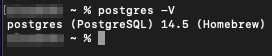 The Postgres version number