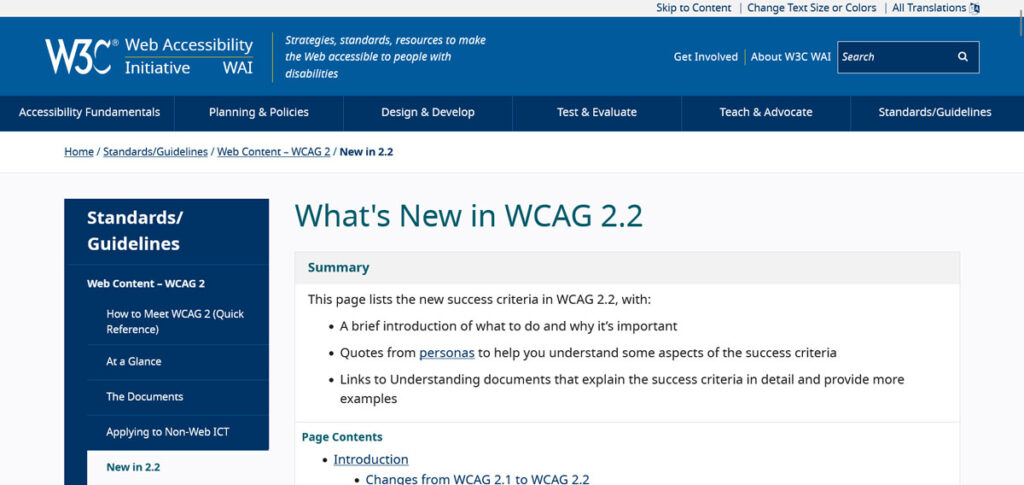 wcag website