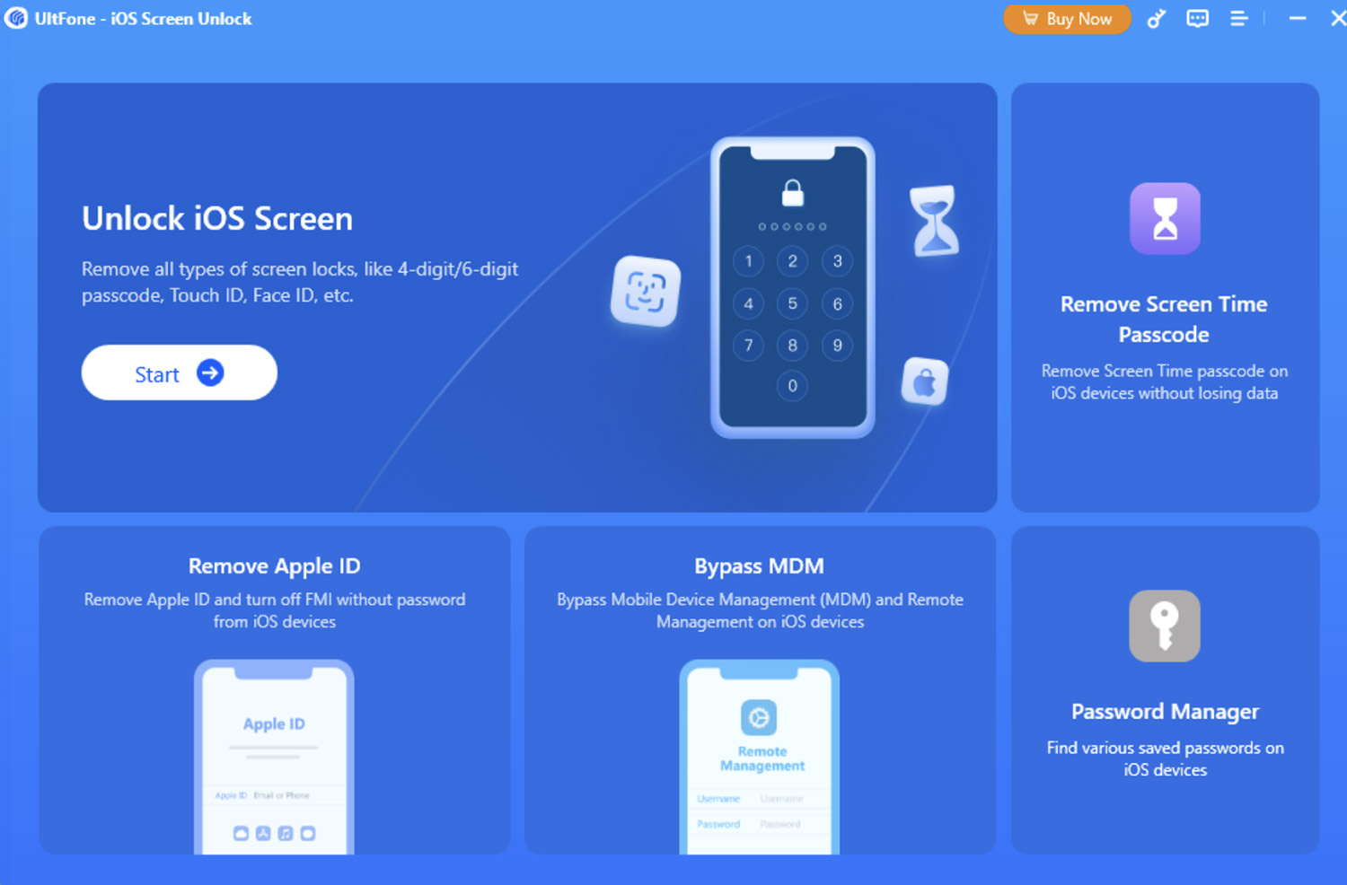 Click Start on UltFone Toolkit