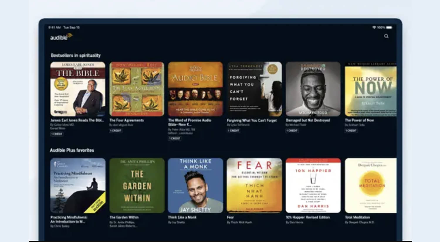 Audible App Interface