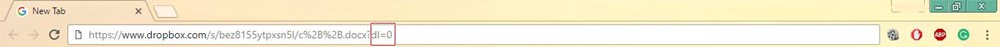Typical Dropbox link with “dl=0”
