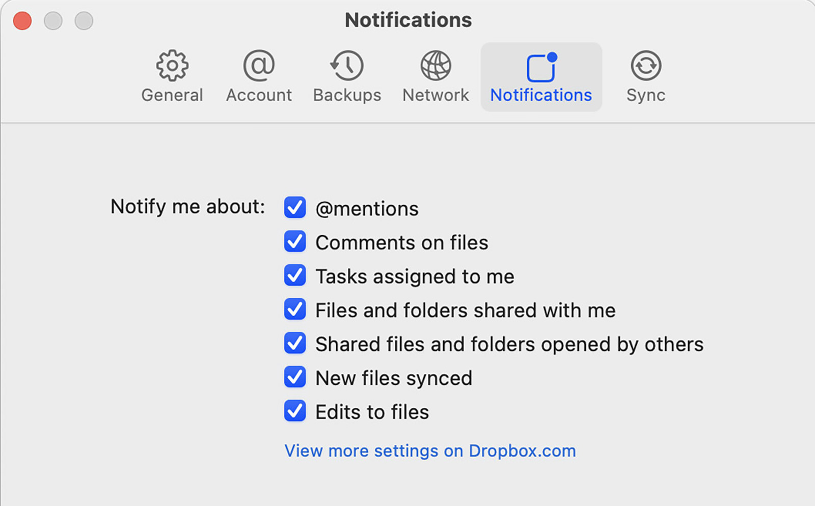 Desktop Notification Settings