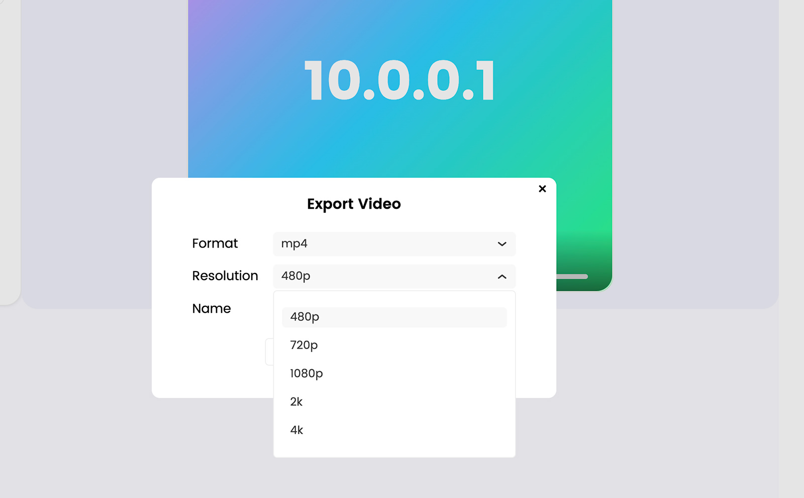 Export Video Options