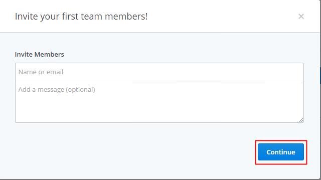Inviting members to Dropbox team
