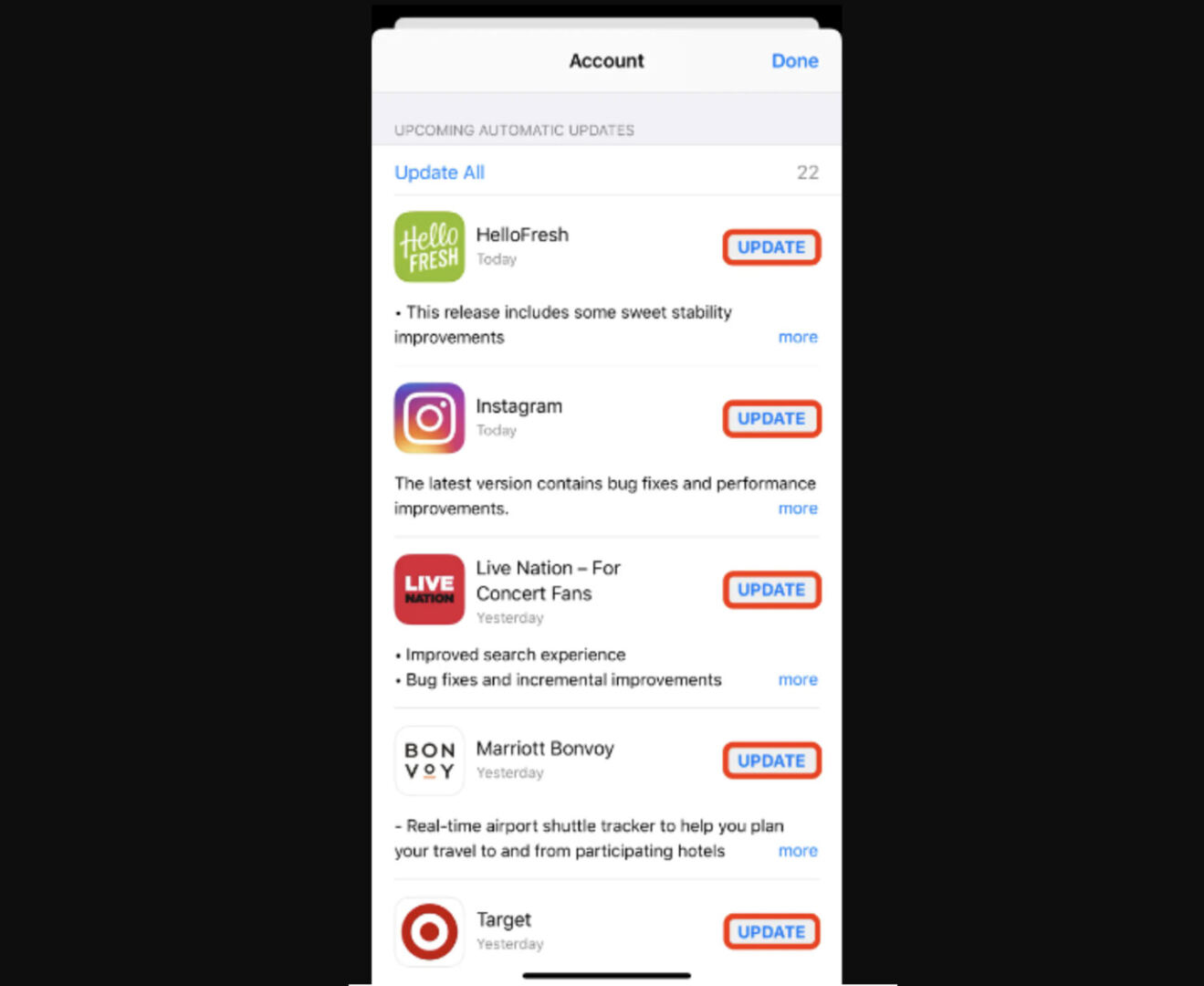 Updating Apps in App Store