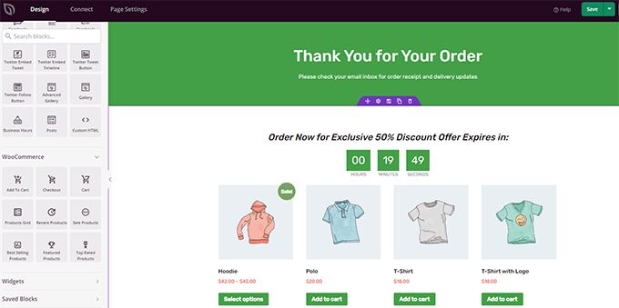 Upselling products on Thank you page in WooCommerce