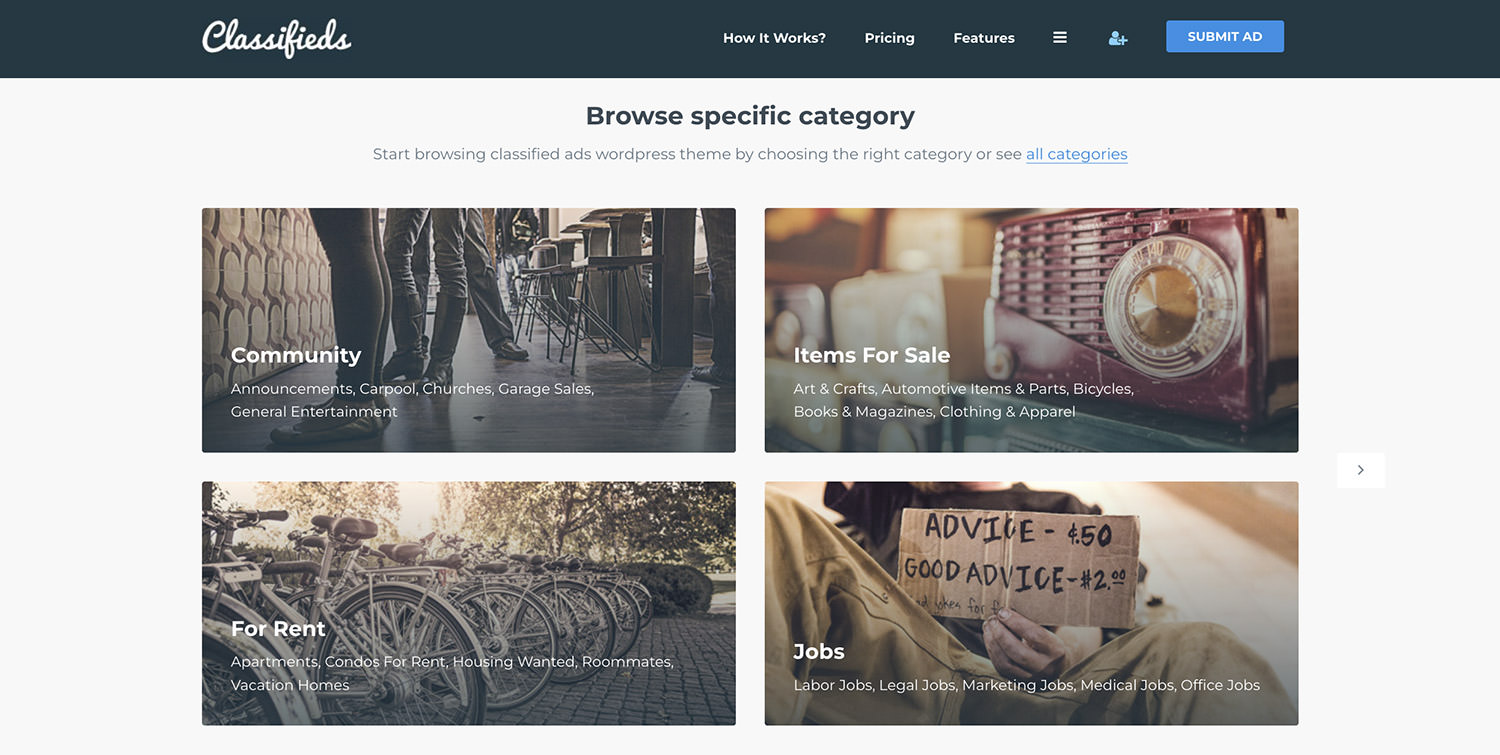 Classifieds WordPress Theme