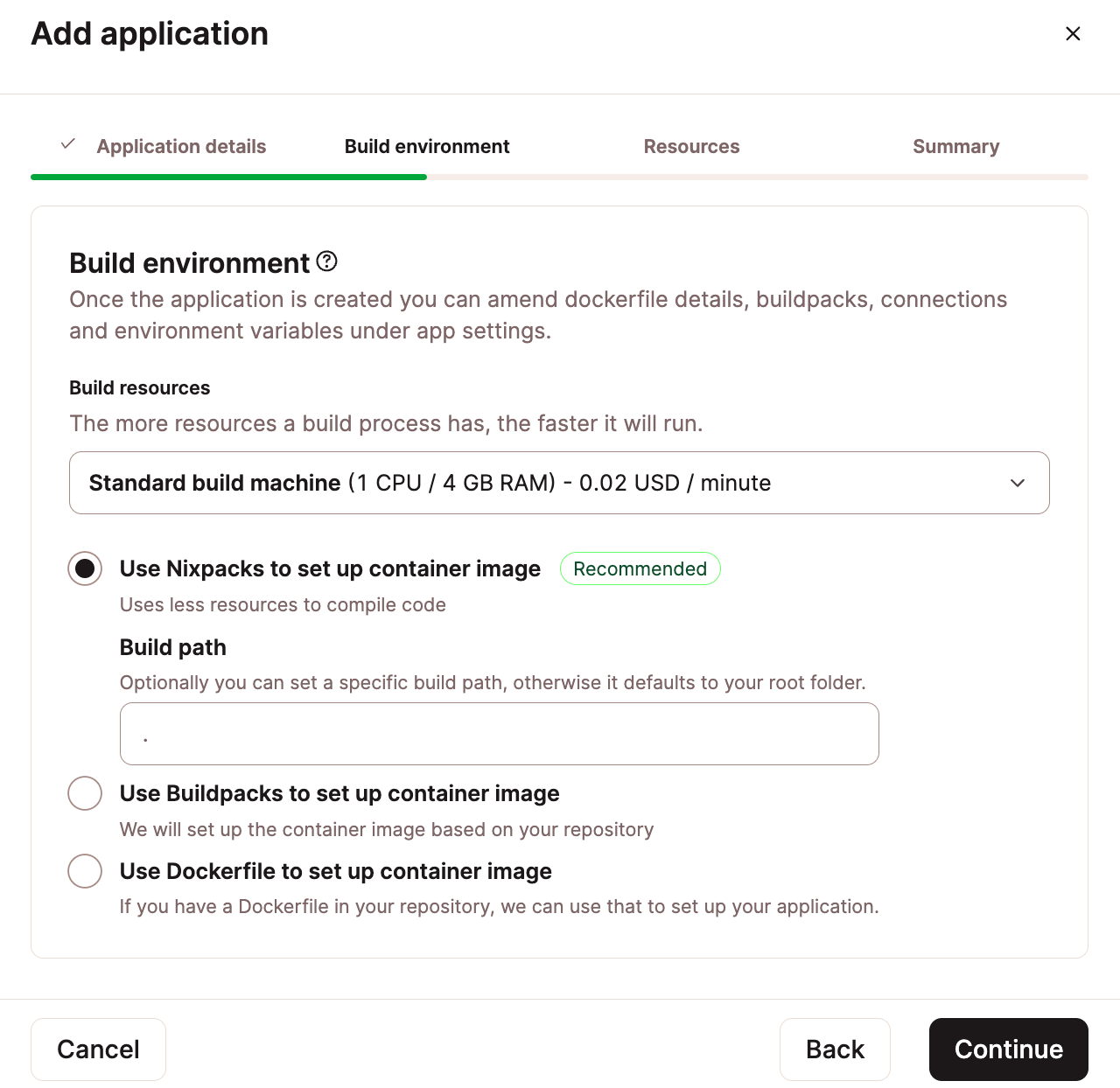 Configure your application’s build environment with Kinsta's application hosting