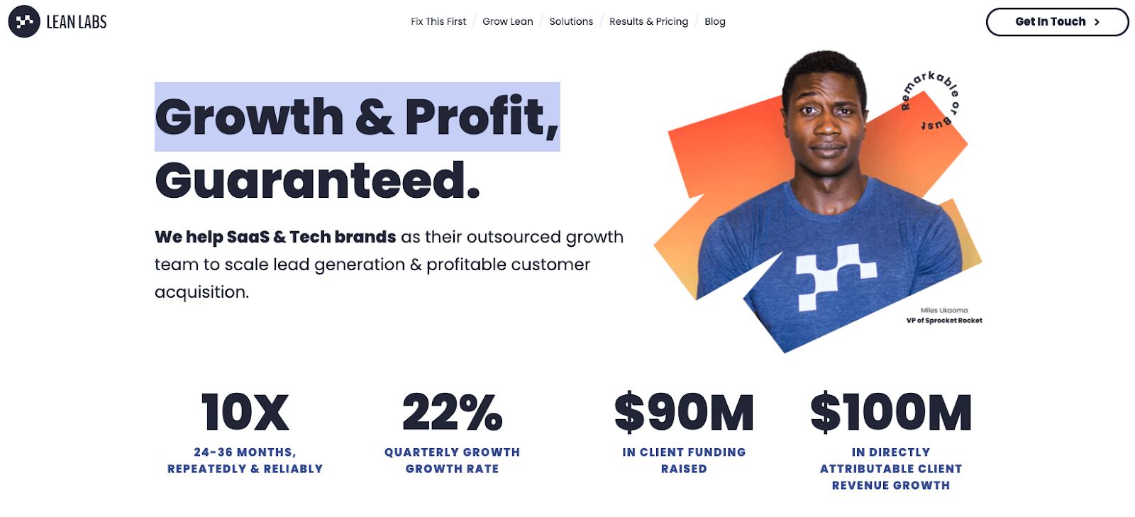  Lean Labs makes bold promises on their website and backs them up with stats