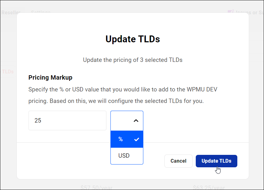 Update bulk TLD markup.