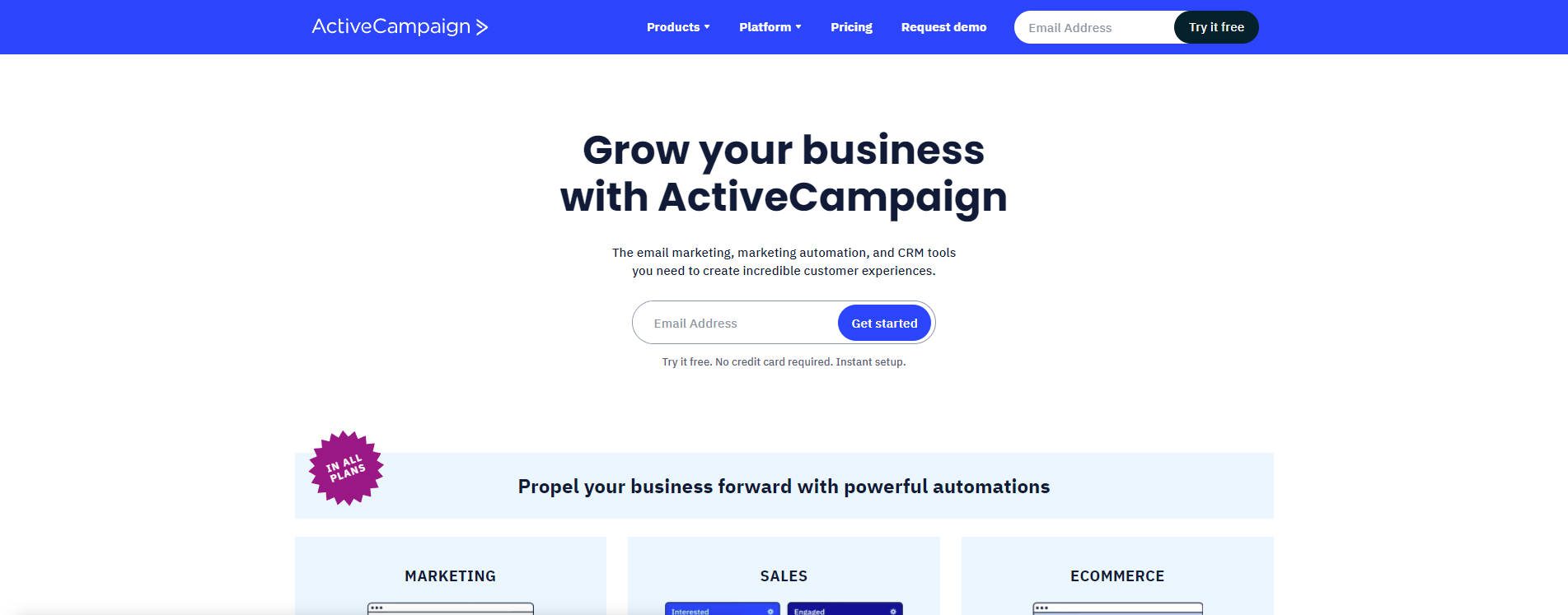Active Campaign - Homepage - March 2024