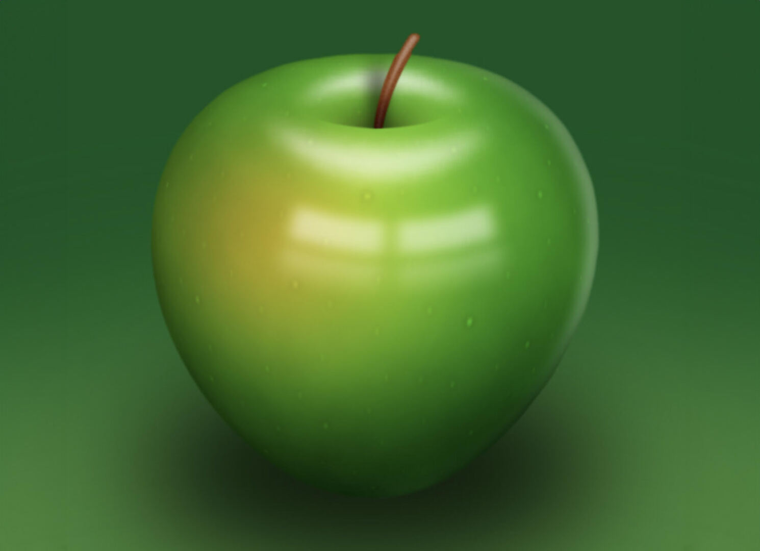 Green Apple Illustration