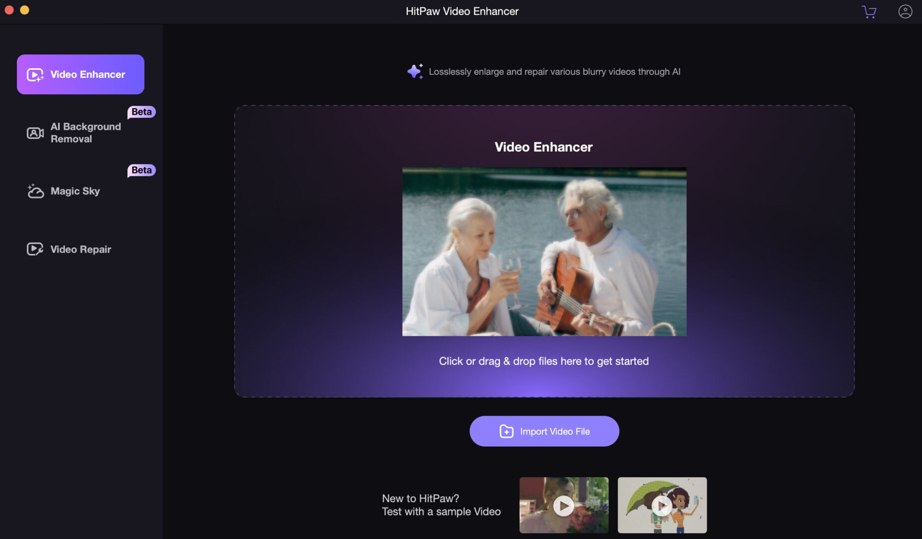 HitPaw Video Enhancer UI