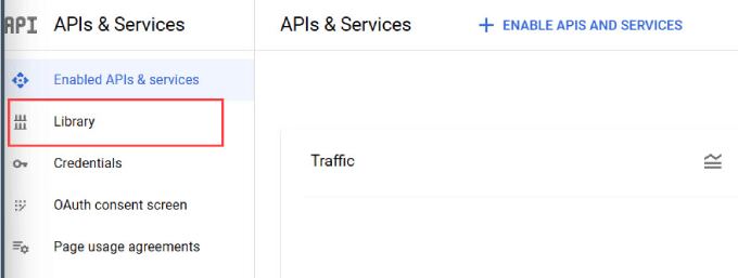 Library in Google Console 