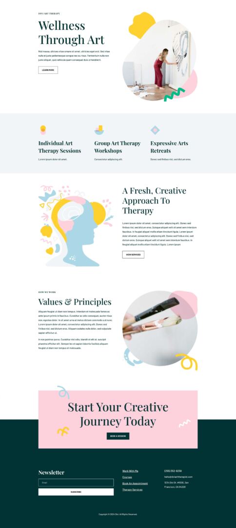 Art Therapist Layout Pack for Divi