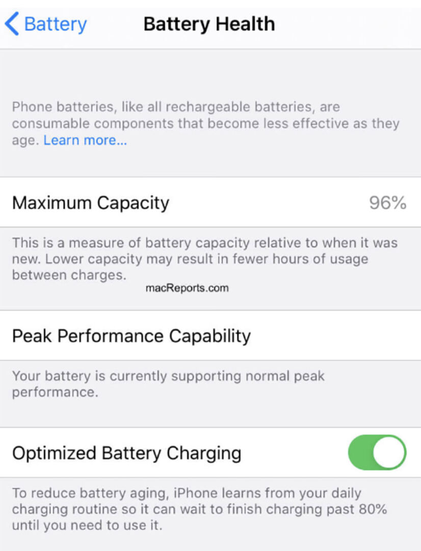 Steps to check iPad battery health