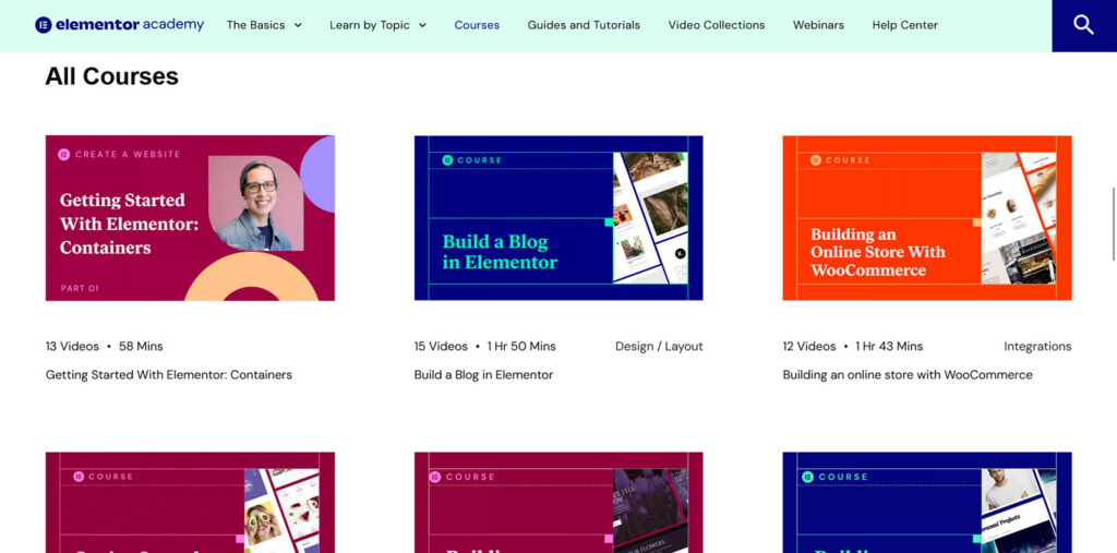 elementor academy wordpress beginner training courses