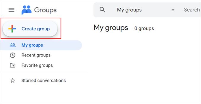 Creating a new Google Group