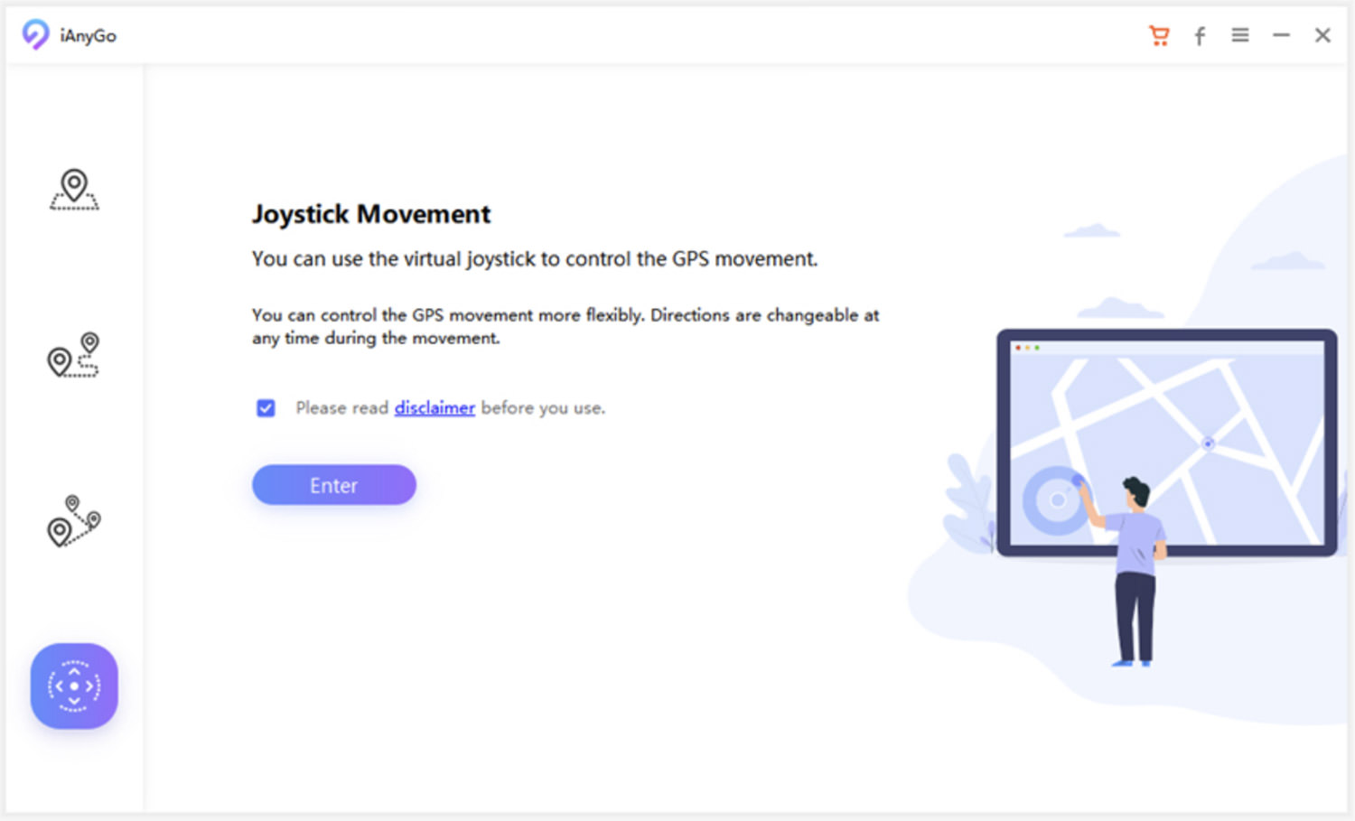 iAnyGo Joystick Movement mode