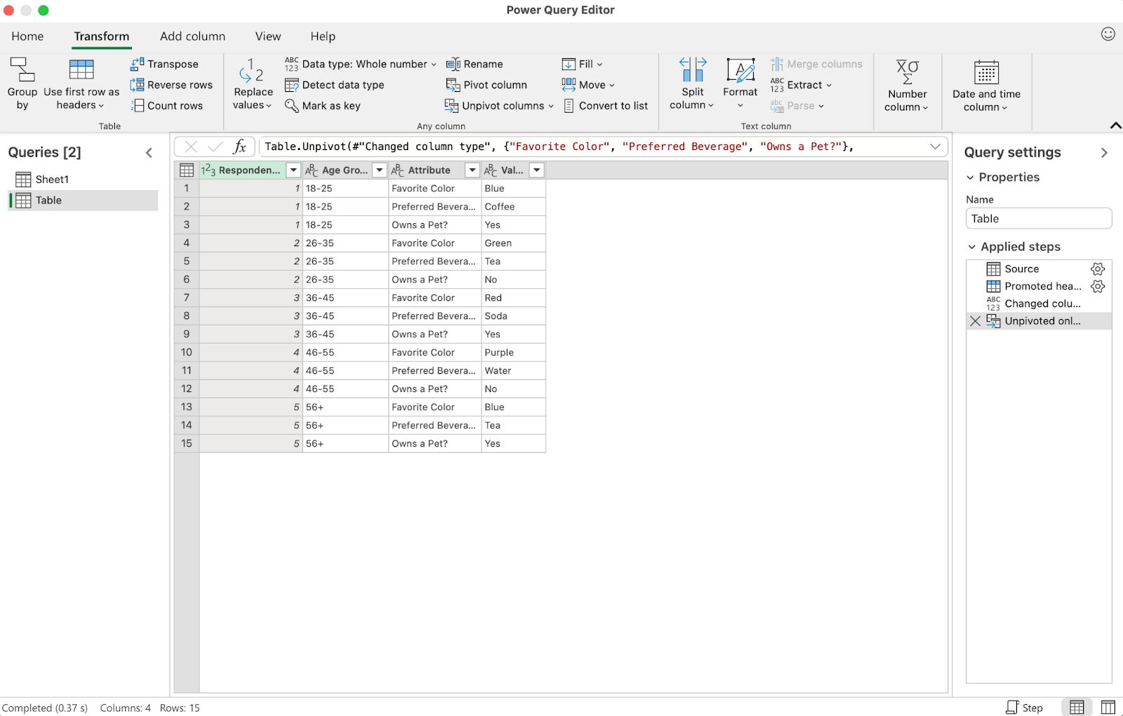 how to use power queries in Excel