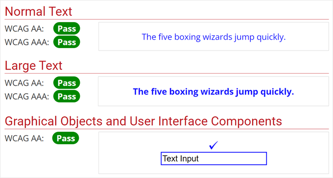 Free WebAIM Color Contrast Checker