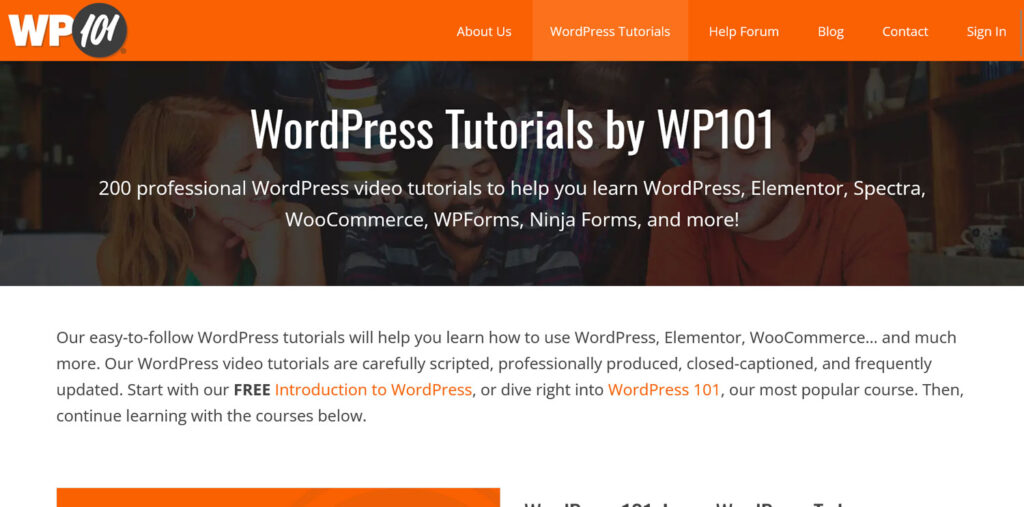 wp101 wordpress beginner training courses