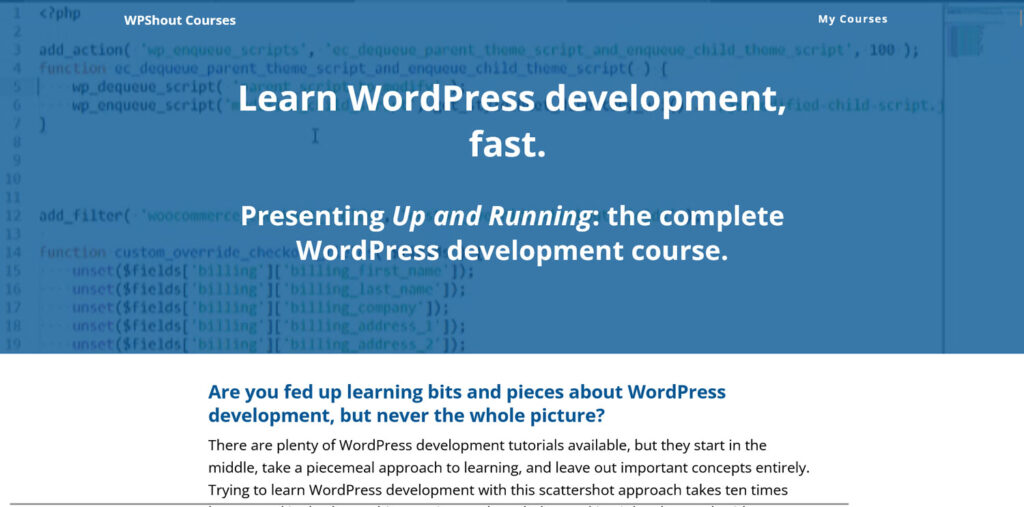 wpshout wordpress beginner training courses