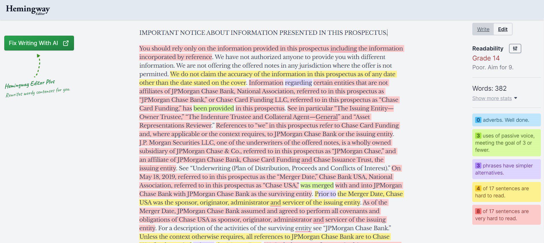 Hemingway Editor Uses AI to Analyze Hard to Read Sentences